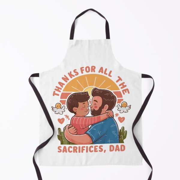 Item preview, Thanks for All the Sacrifices Dad - Father and Child Scene Heartwarming Father's Day Illustration! designed and sold by HahaHandlesHub.