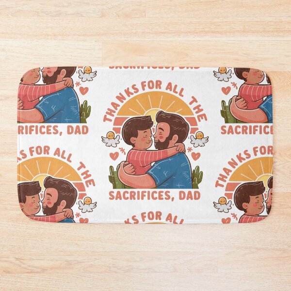 Item preview, Thanks for All the Sacrifices Dad - Father and Child Scene Heartwarming Father's Day Illustration! designed and sold by HahaHandlesHub.