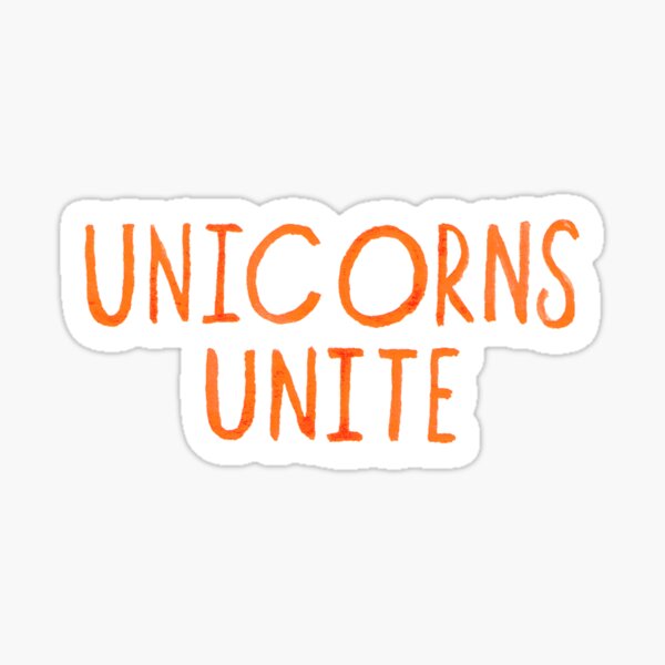 Unicorns Unite Logo Sticker