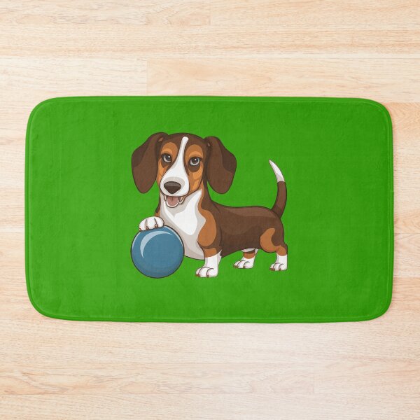 Item preview, Dark Brown And White Drever Playing With A Ball designed and sold by MGRcompany.
