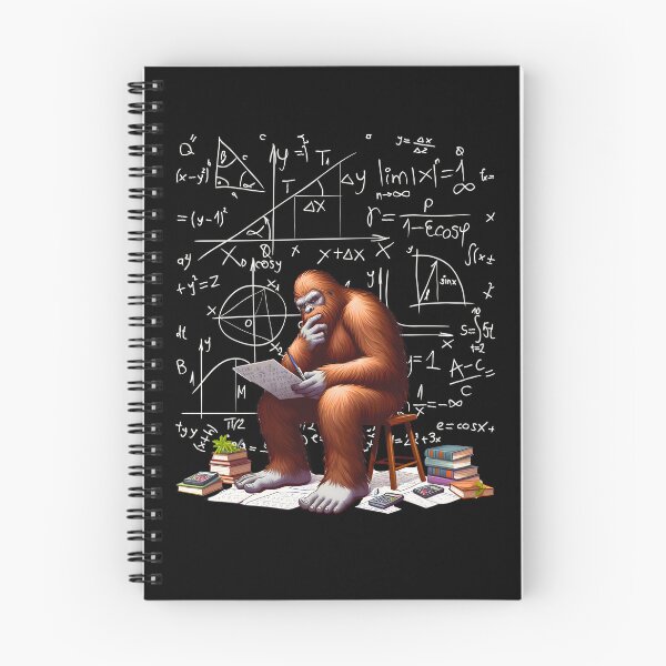Item preview, Funny Math, Science, Nerdy, Bigfoot Solving Math Problems designed and sold by LoveAudra.