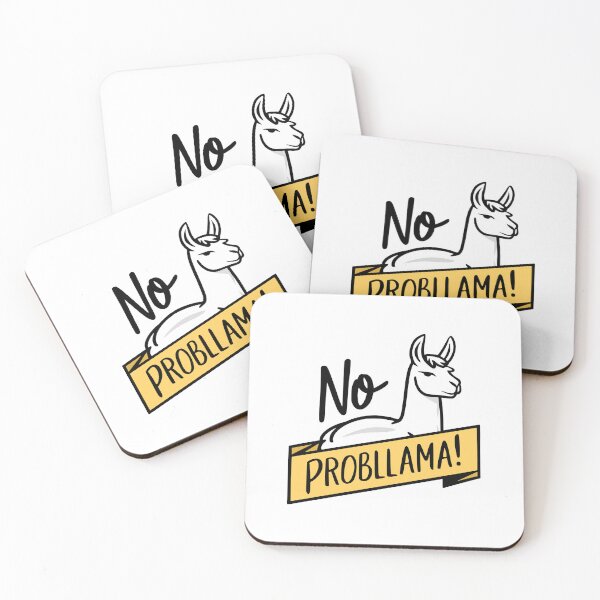 Item preview, No Probllama! Cute Llama Pun designed and sold by PMCreative.