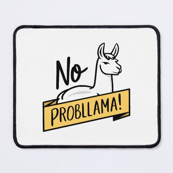 Item preview, No Probllama! Cute Llama Pun designed and sold by PMCreative.