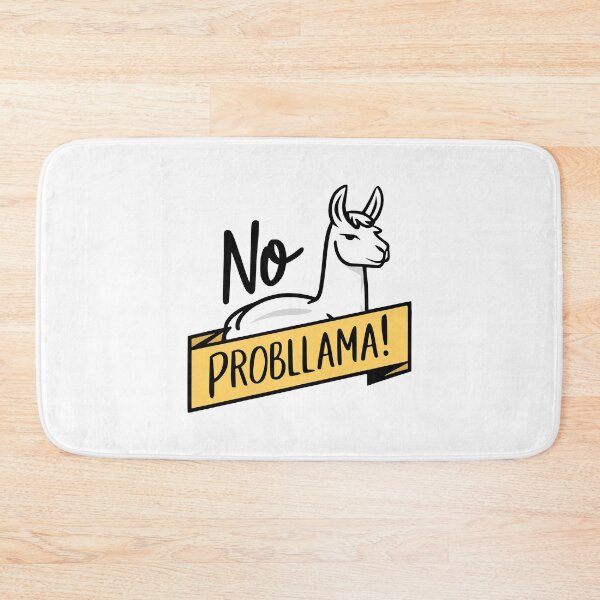 Item preview, No Probllama! Cute Llama Pun designed and sold by PMCreative.