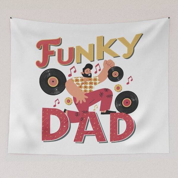 Item preview, Funky Dad Grooving - Playful Father's Day Illustration designed and sold by HahaHandlesHub.