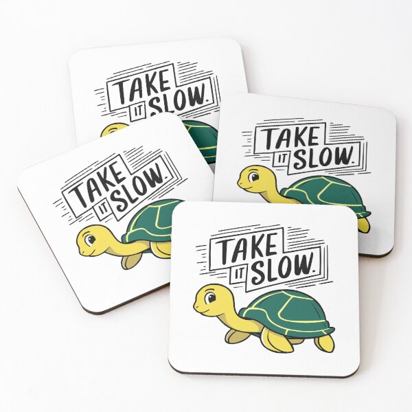 Item preview, Take It Slow! Funny Turtle Pun designed and sold by PMCreative.