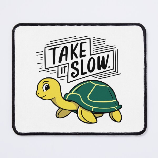 Item preview, Take It Slow! Funny Turtle Pun designed and sold by PMCreative.