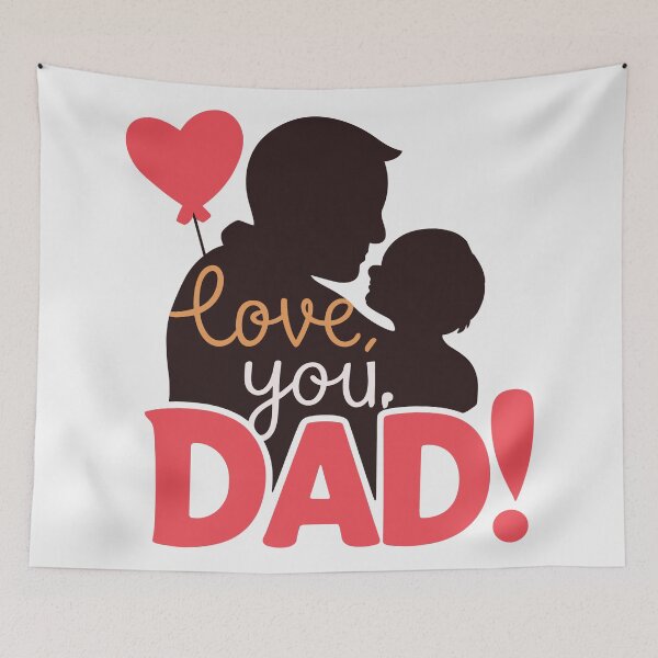 Item preview, Love You Dad! Father and Child Bond Art - Heartwarming Father's Day Design designed and sold by HahaHandlesHub.