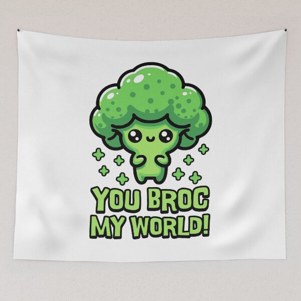 Item preview, You Broc My World! Cute Broccoli Pun designed and sold by PMCreative.