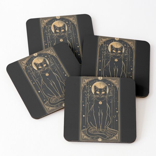 Item preview, Black cat tarot card designed and sold by FlawlessDraft.