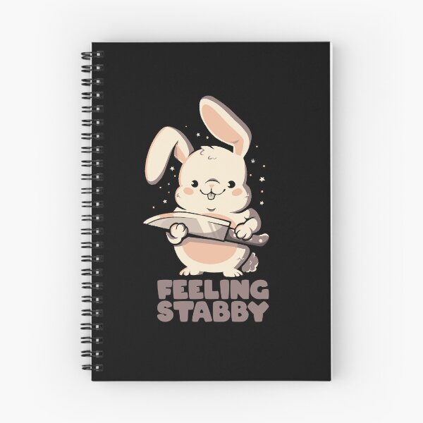 Item preview, Feeling Stabby - Funny Cute Sarcastic Rabbit Bunny Cute Knife Gift designed and sold by EduEly.