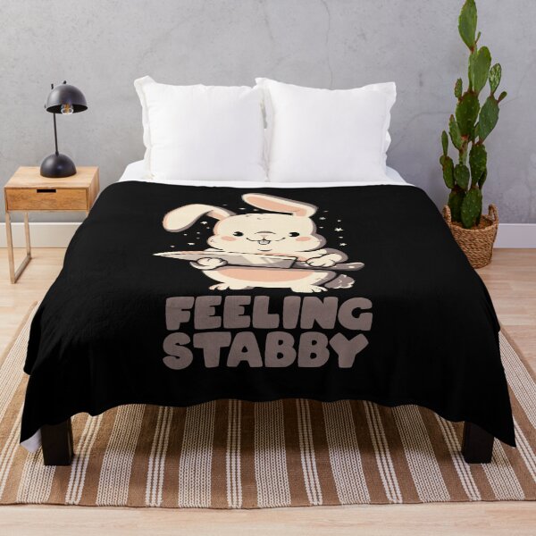 Item preview, Feeling Stabby - Funny Cute Sarcastic Rabbit Bunny Cute Knife Gift designed and sold by EduEly.