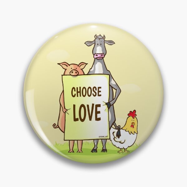 Item preview, Choose love - pig, cow and chicken designed and sold by Frank J. Art.
