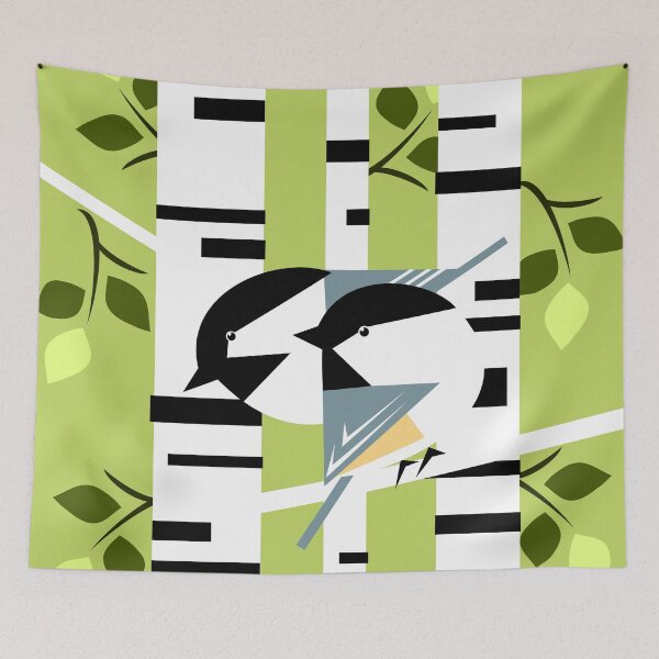 Item preview, Geometric Chickadee Art designed and sold by studioart.