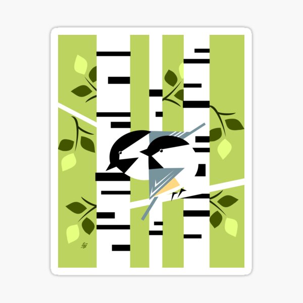 Item preview, Geometric Chickadee Art designed and sold by studioart.