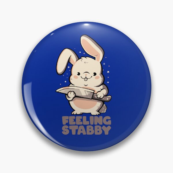 Item preview, Feeling Stabby - Funny Cute Sarcastic Rabbit Bunny Cute Knife Gift designed and sold by EduEly.