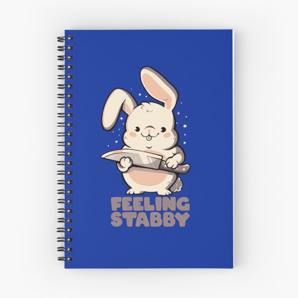 Item preview, Feeling Stabby - Funny Cute Sarcastic Rabbit Bunny Cute Knife Gift designed and sold by EduEly.