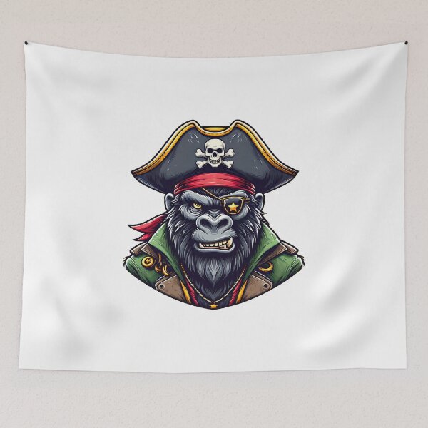 Item preview, Pirate of the Jungle - Gorilla Buccaneer designed and sold by Apex-Ape.