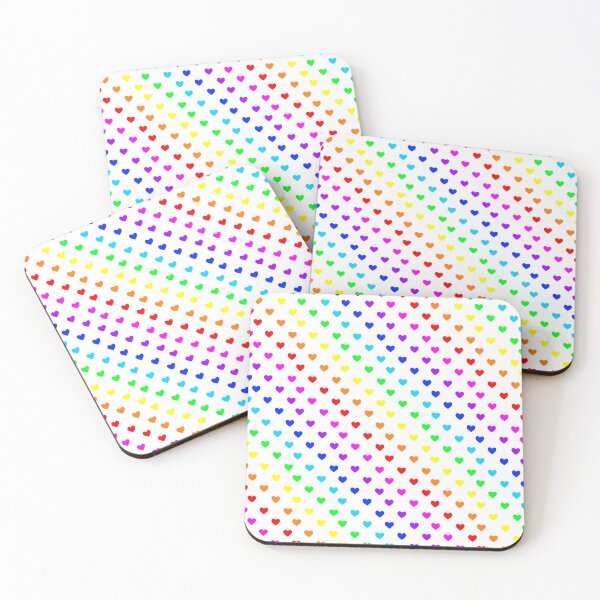 Item preview, Tiny Rainbow Pride Hearts on White designed and sold by BeJolley.