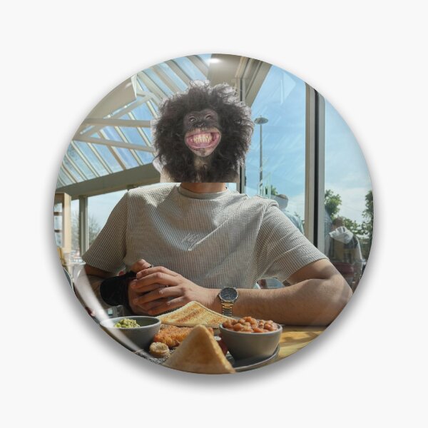 Item preview, Monkey breakfast time smiling  designed and sold by Nabthat.