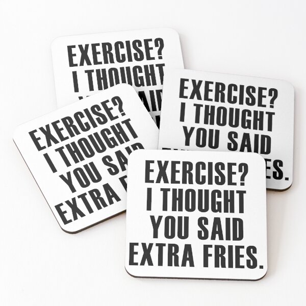 Item preview, Funny Exercise I Thought You Said Extra Fries Workout Joke designed and sold by TKsTees.