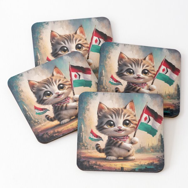 Item preview, "CAT PALESTINE " CAT HOLDING A FLAG  designed and sold by Obinne.