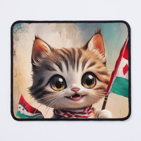 Item preview, "CAT PALESTINE " CAT HOLDING A FLAG  designed and sold by Obinne.