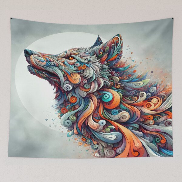 Item preview, Wolf, moon, colors, art designed and sold by Redbdon.