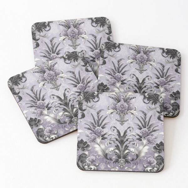 Item preview, Lavender, Silver & Black Damask designed and sold by DesignsByPrnces.