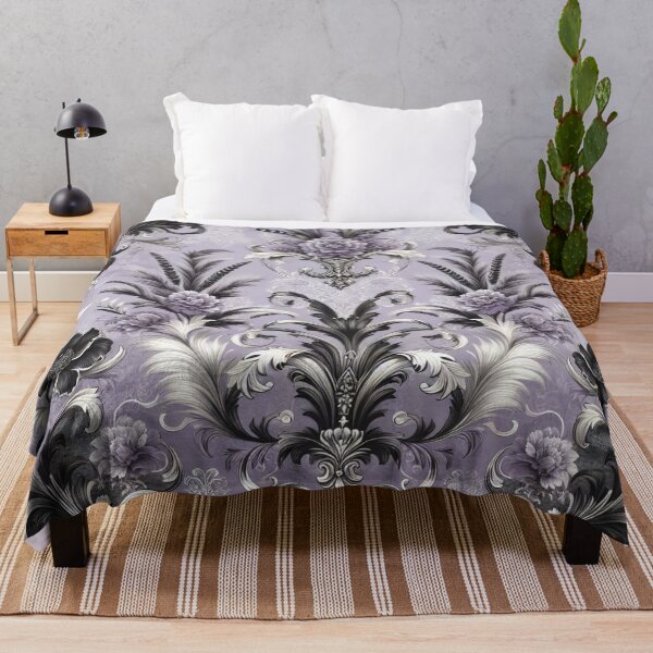 Item preview, Lavender, Silver & Black Damask designed and sold by DesignsByPrnces.