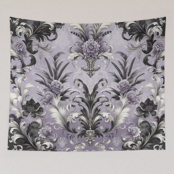 Item preview, Lavender, Silver & Black Damask designed and sold by DesignsByPrnces.