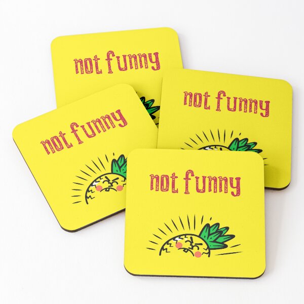 Item preview, Not Funny. Cute Quished Pineapple Fruit designed and sold by Rebel-Design.