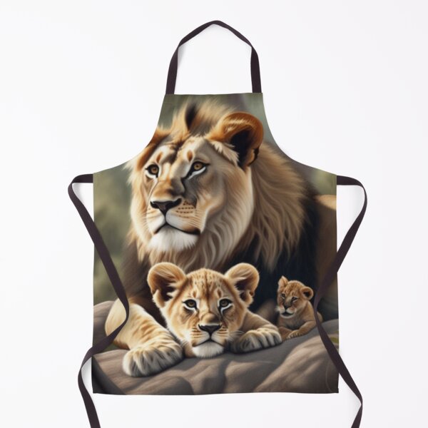 Item preview, Lion mother with her offspring in the savannah designed and sold by FotoworldEdel.