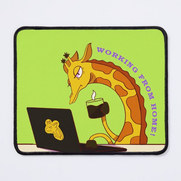 Item preview, Giraffe Working Design (Working from home!) designed and sold by keepsketching.