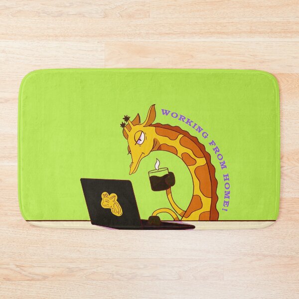 Item preview, Giraffe Working Design (Working from home!) designed and sold by keepsketching.