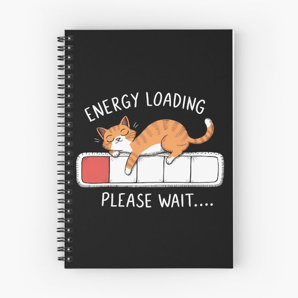 Item preview, Sleepy Orange Cat Energy Loading Cartoon Style designed and sold by Arienrod's Designs.