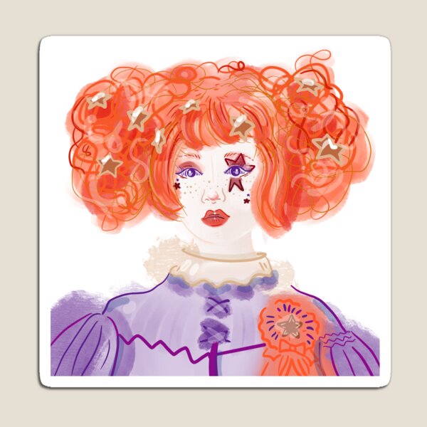Item preview, Clown Girl (Orange & Purple) designed and sold by meganlilyflower.