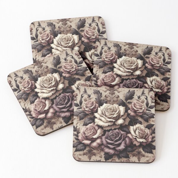 Item preview, Tan & Mauve Damask & Roses designed and sold by DesignsByPrnces.