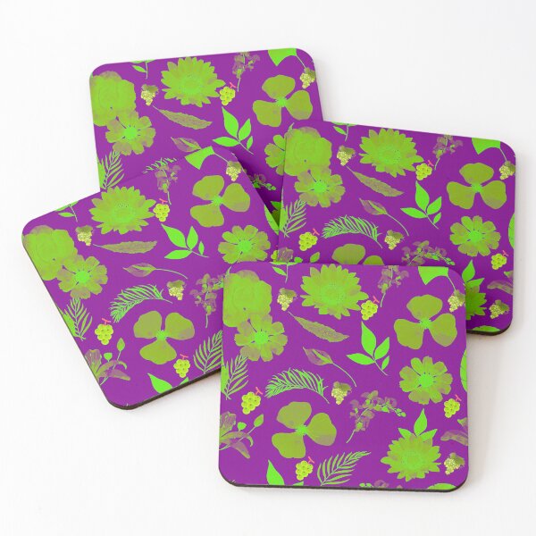 Item preview, Stunning Green and Cool Purple Dominant leaves Pattern  designed and sold by Pattern Hub.