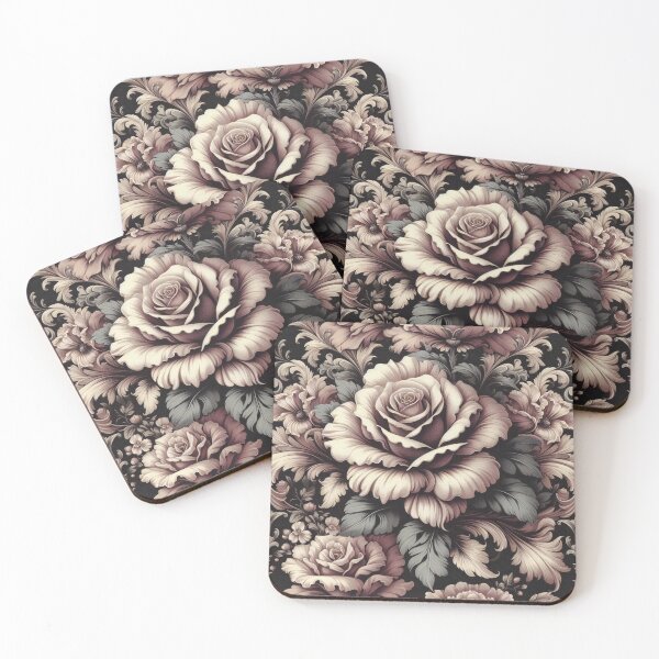 Item preview, Aubergine & Mauve Damask & Roses designed and sold by DesignsByPrnces.