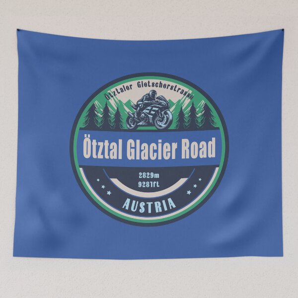 Item preview, Otztal Glacier Road Austria Motorcycling Mountain Design designed and sold by CynthiaGraphics.