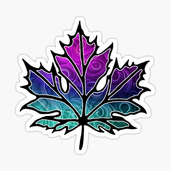 Galaxy Maple Leaf Sticker