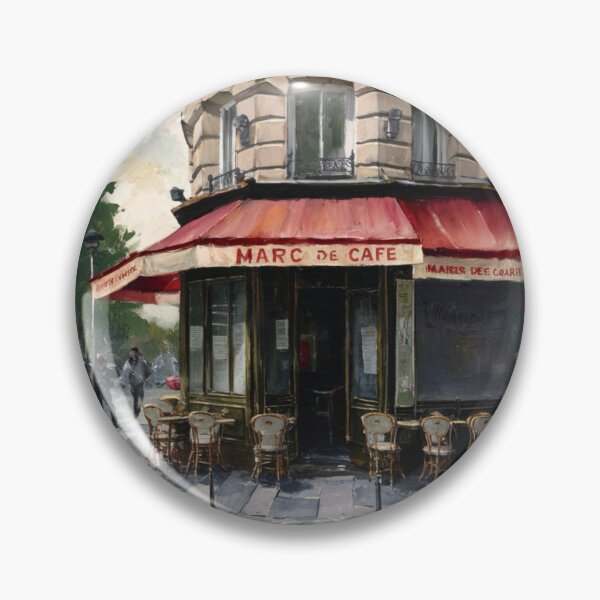 Item preview, “Marc de Cafe”  | Watercolor Painting of a Charming Café de Paris. By Carraann designed and sold by CARRAANN.