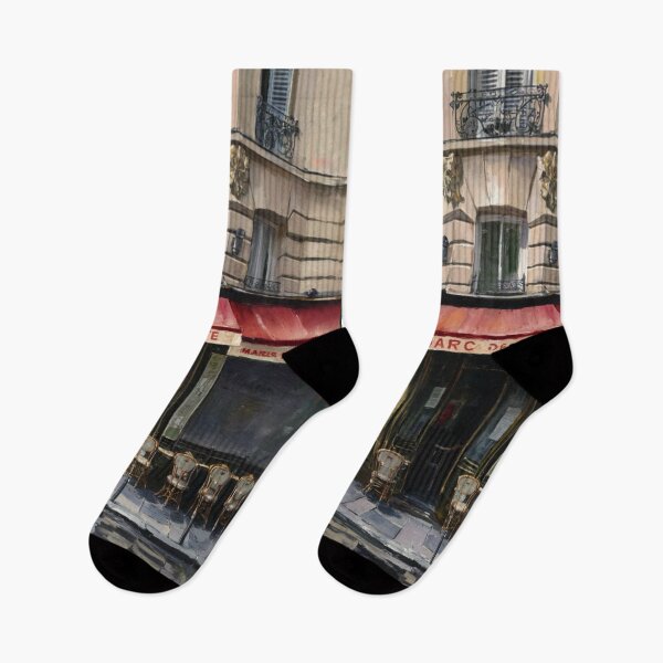Item preview, “Marc de Cafe”  | Watercolor Painting of a Charming Café de Paris. By Carraann designed and sold by CARRAANN.