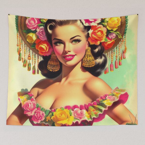 Item preview, Vintage Pin-up Painting designed and sold by PulpVintage.