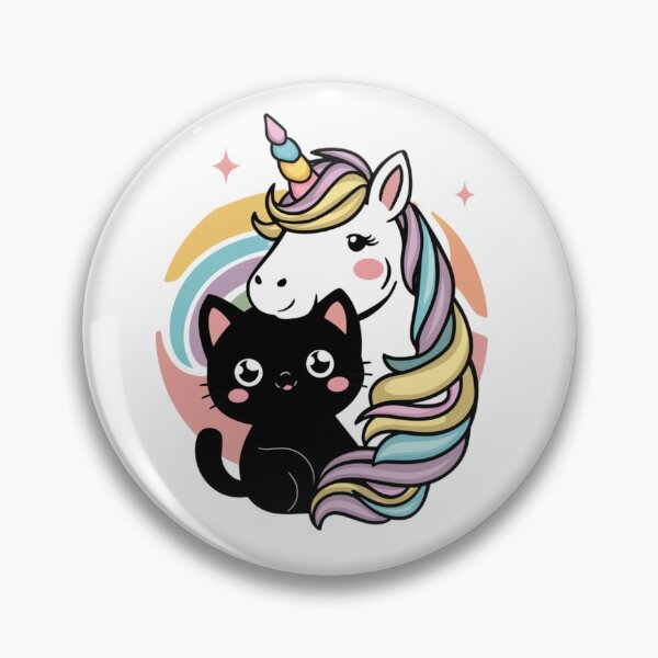 Artikelvorschau, Kawaii schwarze Katze Einhorn entworfen und verkauft von CreativeJuneyB.