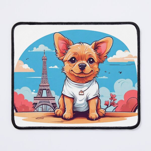 Artikelvorschau, Hund vor dem Eiffelturm entworfen und verkauft von Karaz's Animal Kingdom.