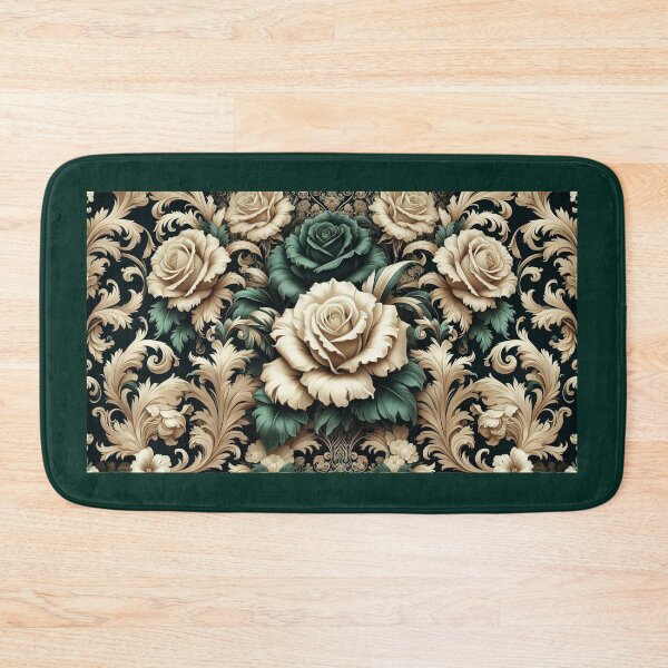 Item preview, Emerald Green & Tan Damask & Roses designed and sold by DesignsByPrnces.