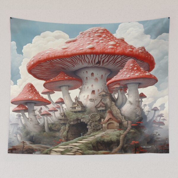 Item preview, Toadstool mushroom mystical utopia world designed and sold by AlchemyColor.