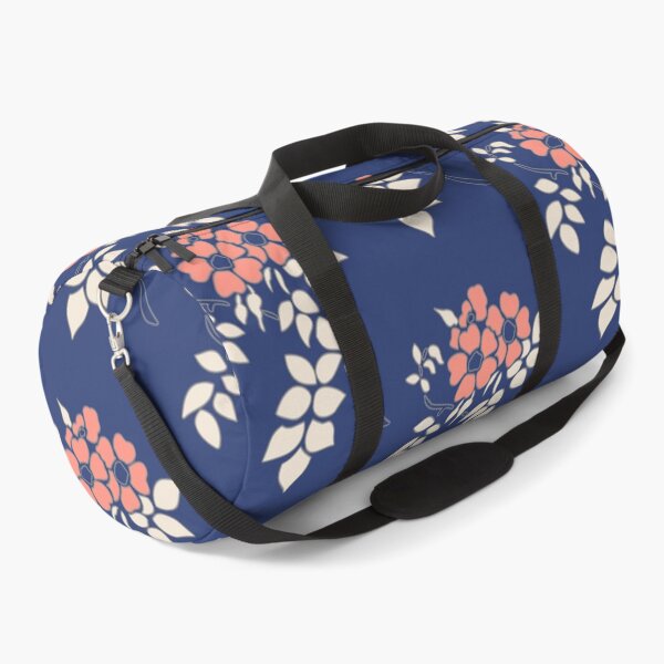 Item preview, FLORAL IN BLUE AND CORAL designed and sold by AbsentisDesigns.